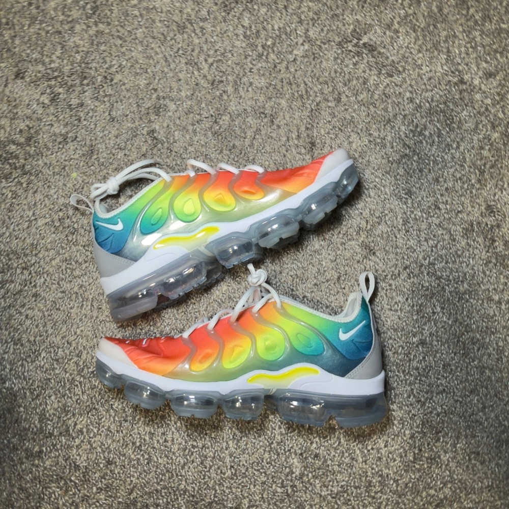 Nike Air VaporMax Plus Rainbow Gradient Sunset Mens Shoes 924453-103 Size 11